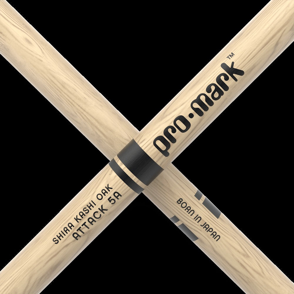 Classic Attack 5A Shira Kashi Oak Drumstick, Oval Nylon Tip
