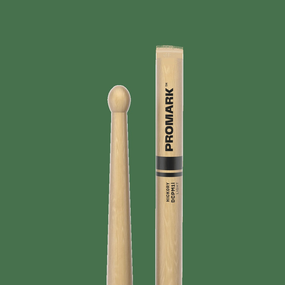 DCPM1i Light Hickory Marching Drumstick, Wood Tip