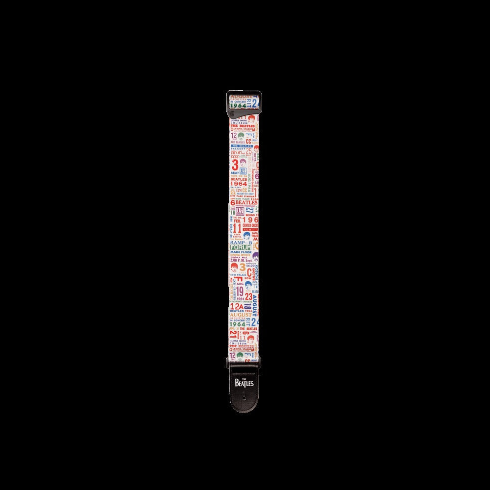 Beatles Guitar Strap, 1964 US Tour Ticket Stubs