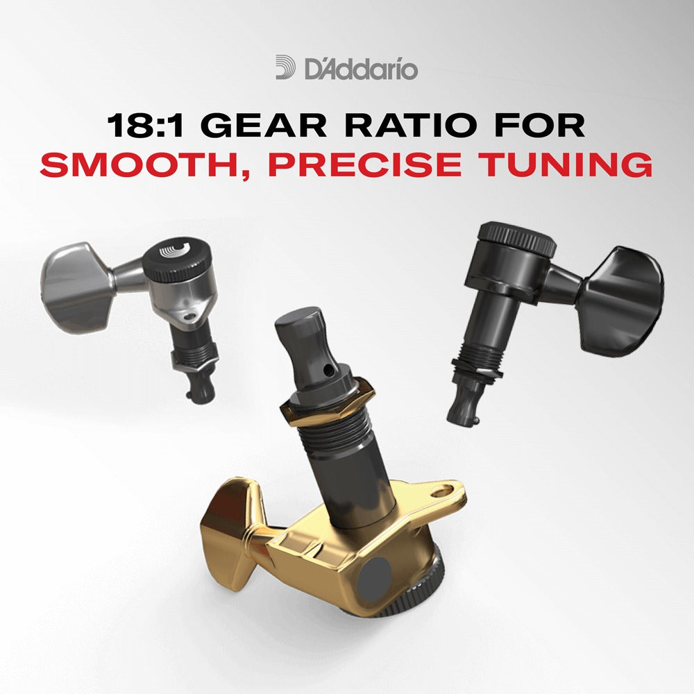 Auto-Trim Locking Tuning Machines, 6 in-line