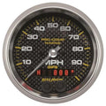 Autometer 3-3/8" 0-100 MPH Speedometer Gauge Marine Carbon Fiber | Universal (200636-40)