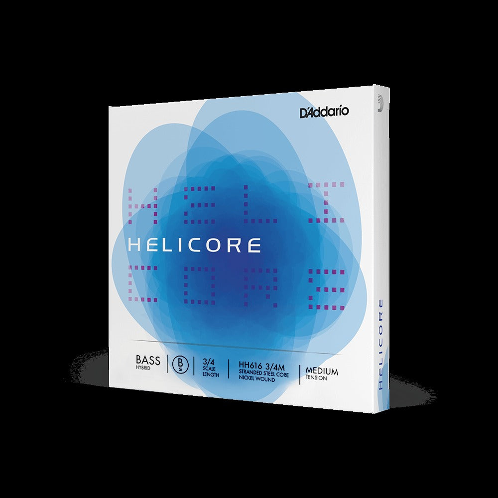 Helicore Hybrid Bass String Set, 3/4 Scale, Medium Tension
