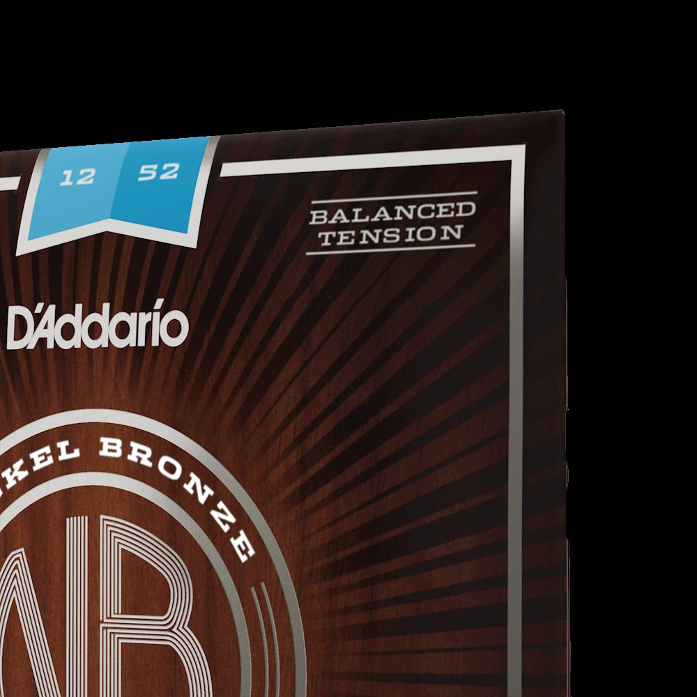 12-52 Light Balanced Tension, Nickel Bronze Acoustic Guitar Strings