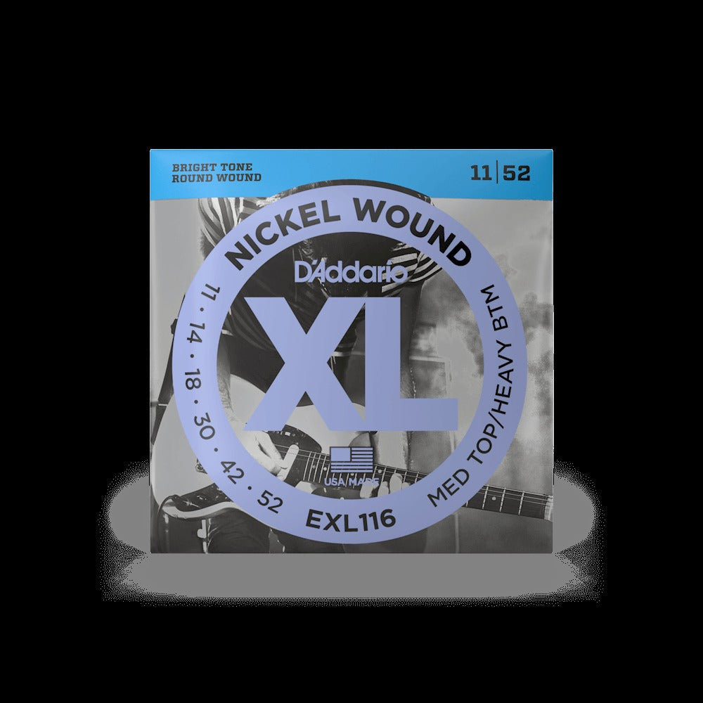 11-52 Medium Top/Heavy Bottom, XL Nickel Electric Guitar Strings