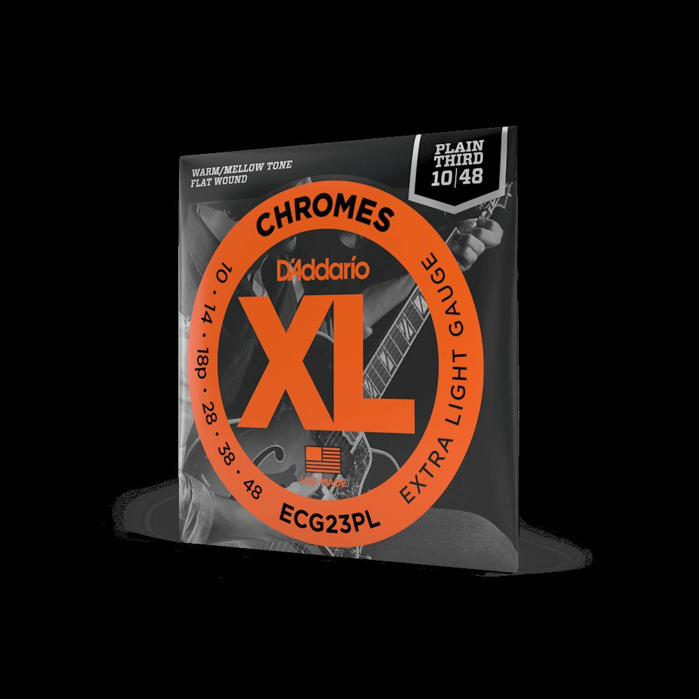 10-48 Extra Light, Plain Third, XL Chromes Electric Guitar Strings
