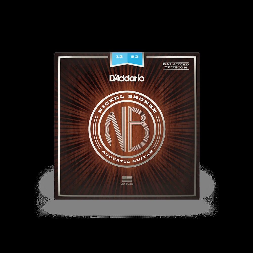 12-52 Light Balanced Tension, Nickel Bronze Acoustic Guitar Strings