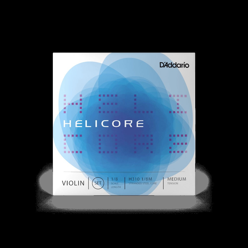 Helicore Violin String Set, 1/8 Scale, Medium Tension