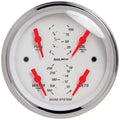 Autometer 3-3/8" 100 PSI/100-250 °F/8-18V/240-33 Ω Quad Gauge Arctic White | Universal (1312)
