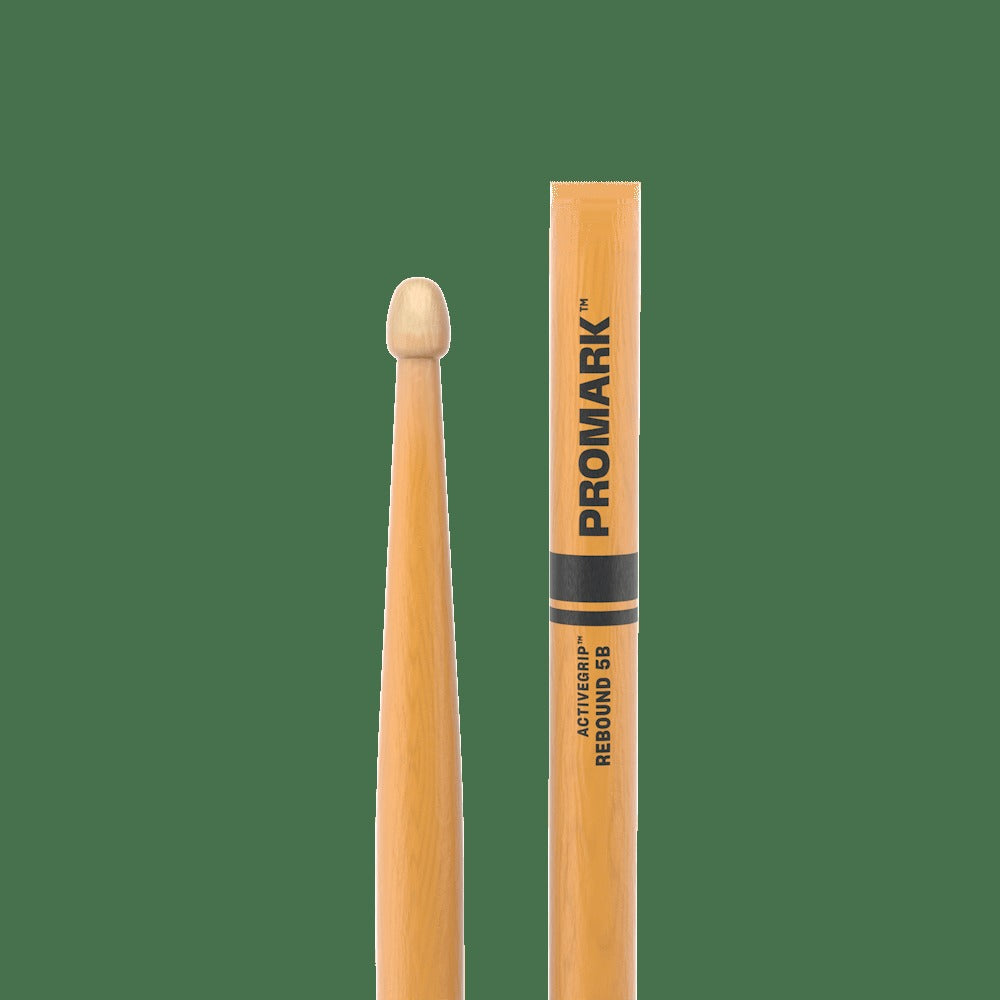 Rebound 5B ActiveGrip Clear Hickory Drumstick, Acorn Wood Tip