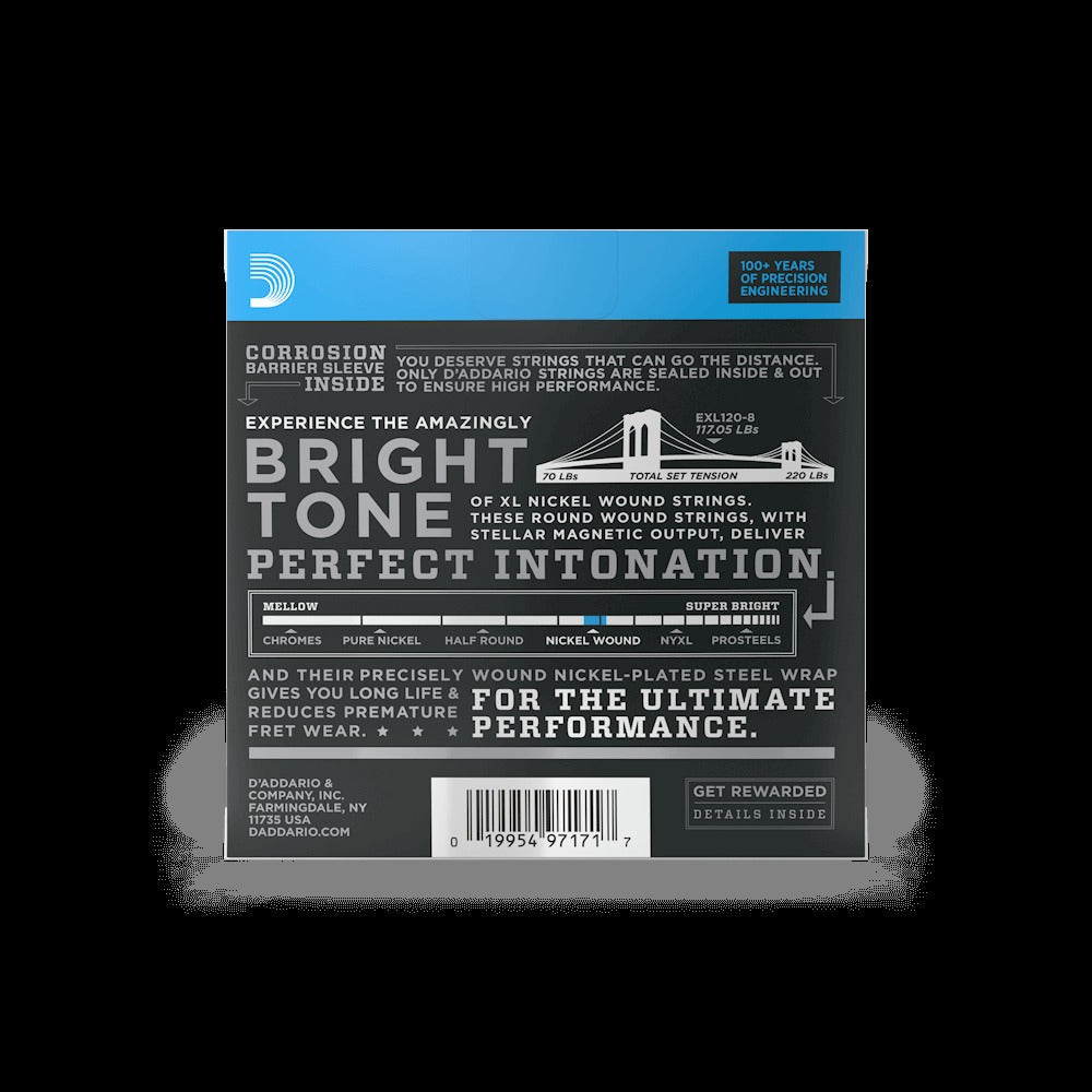 09-65 Super Light 8-String, XL Nickel Electric Guitar Strings