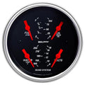 Autometer 3-3/8" 100 PSI/100-250 °F/8-18V/240-33 Ω Quad Gauge Designer Black | Universal (1412)