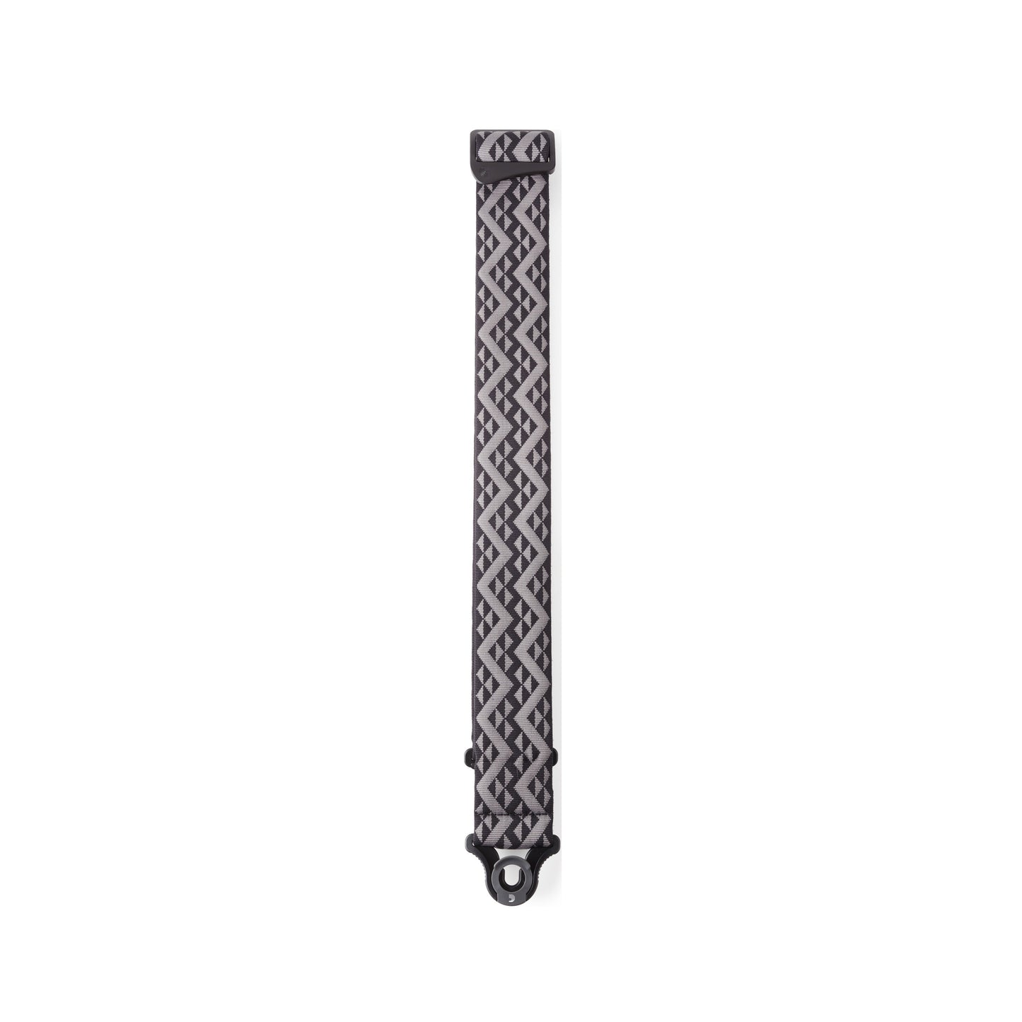 Auto Lock Locking Guitar Strap, Black Padded Geometric