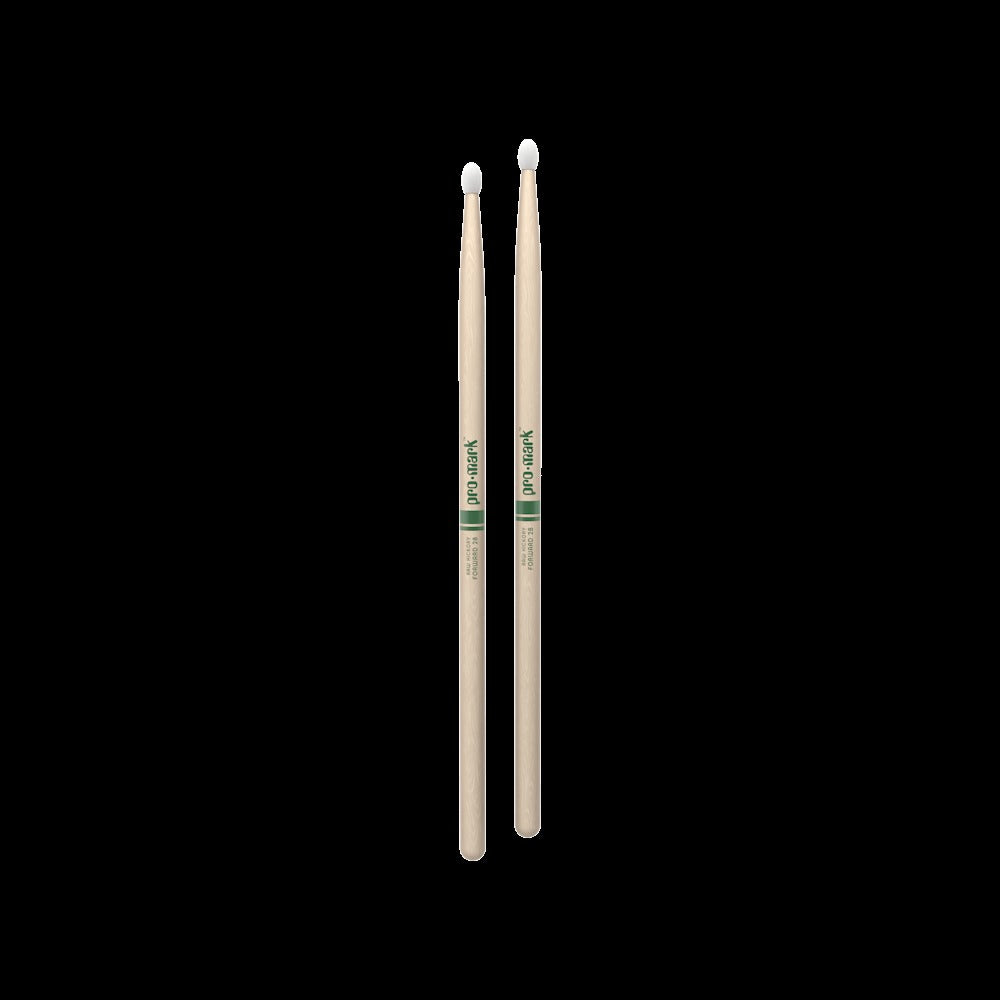 Classic Forward 2B Raw Hickory Drumstick, Oval Nylon Tip