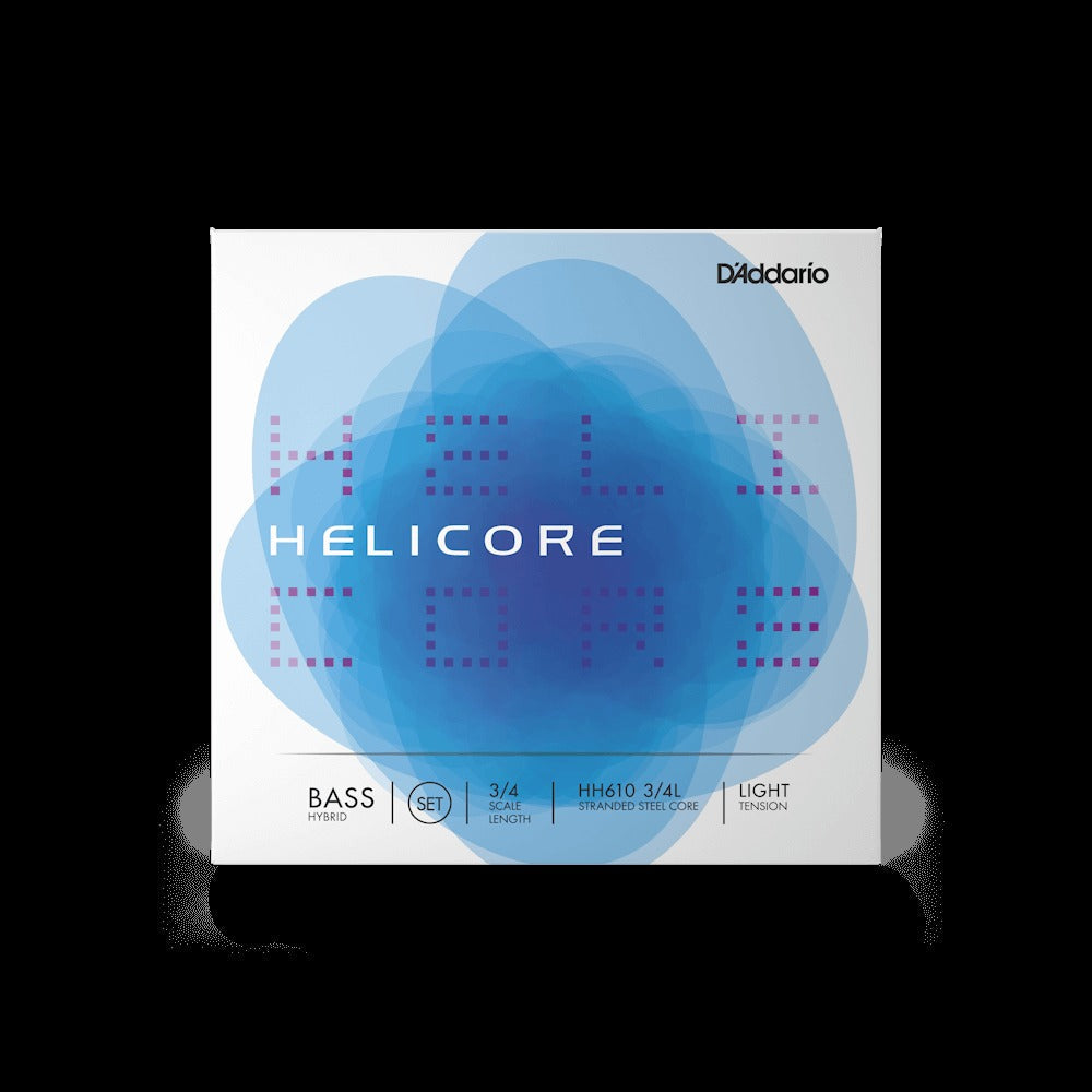 Helicore Hybrid Bass String Set, 3/4 Scale, Light Tension