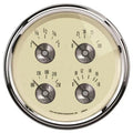 Autometer 5" 100 PSI/100-250 °F/8-18V/240-33 Ω Quad Gauge Prestige Antique Ivory | Universal (2010)