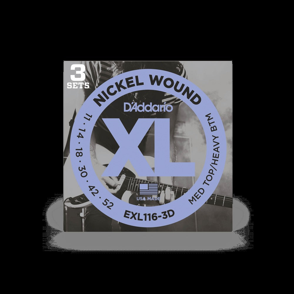 11-52 Medium Top/Heavy Bottom, XL Nickel Electric Guitar Strings