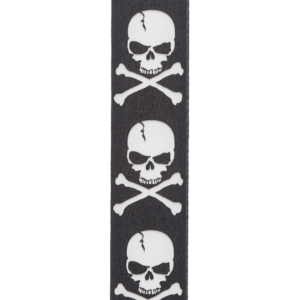 Sublimation Guitar Strap, Printed Skull and Cross Bone