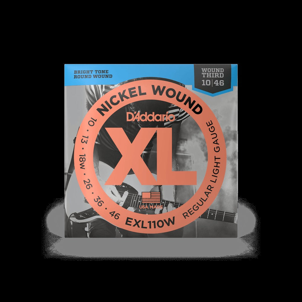 10-46 Regular Light Wound Third, XL Nickel Electric Guitar Strings
