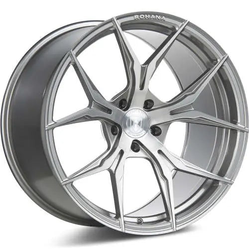 Rohana Wheels RFX5 Silver w/ Brushed Machined Spoke Faces 22x10.5 | 5x120 (RFX5221055120BT20)