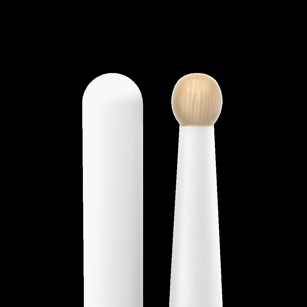 Scott Johnson Painted White Hickory Drumstick, Wood Tip