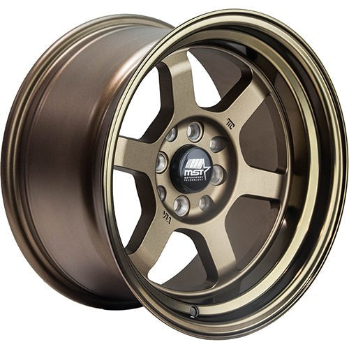 MST Wheels Time Attack Matte Bronze w/ Bronze Machined Lip 16x8 | 4x100 (01T-6849-20-BRBL)