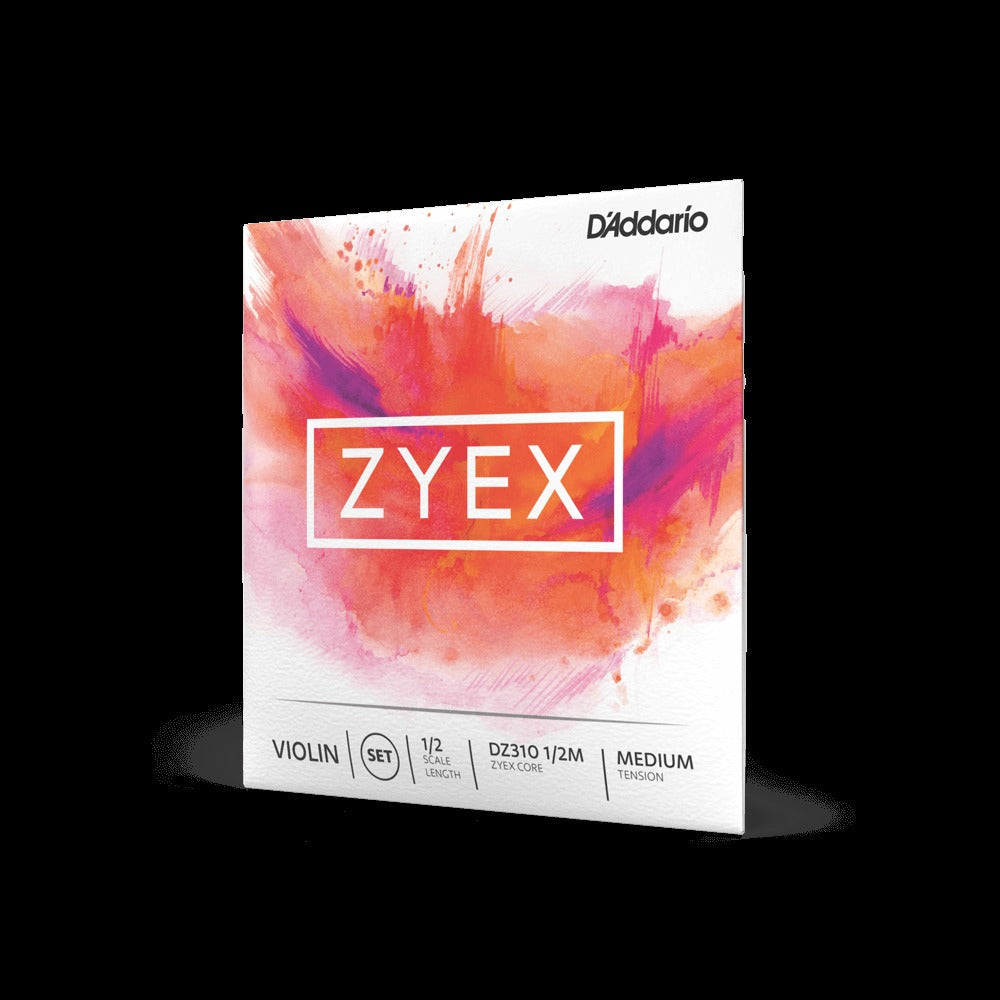 Zyex Violin String Set, 1/2 Scale, Medium Tension