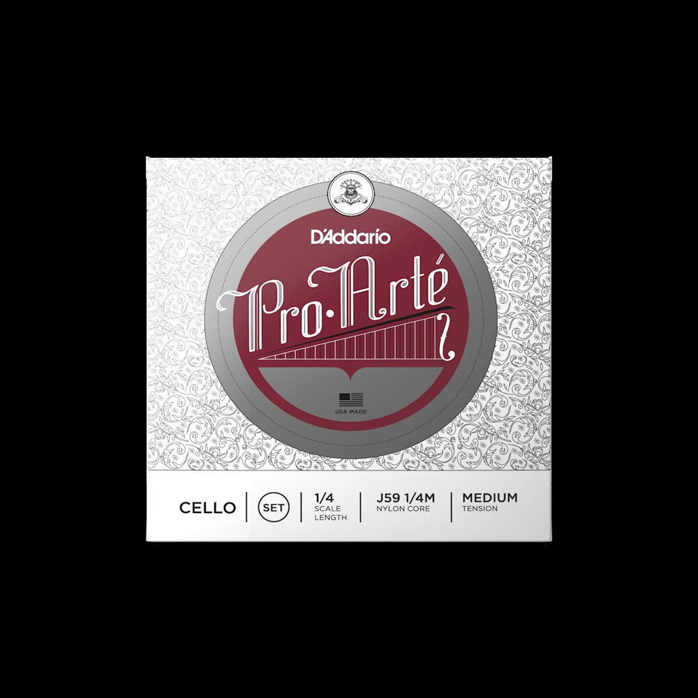 Pro-Arté Cello String Set, 1/4 Scale, Medium Tension