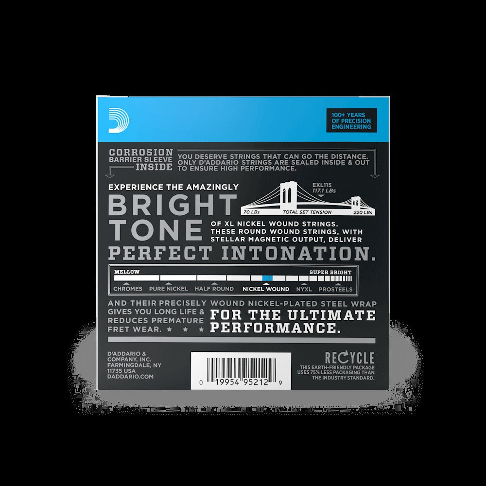 11-49 Medium, XL Nickel Electric Guitar Strings