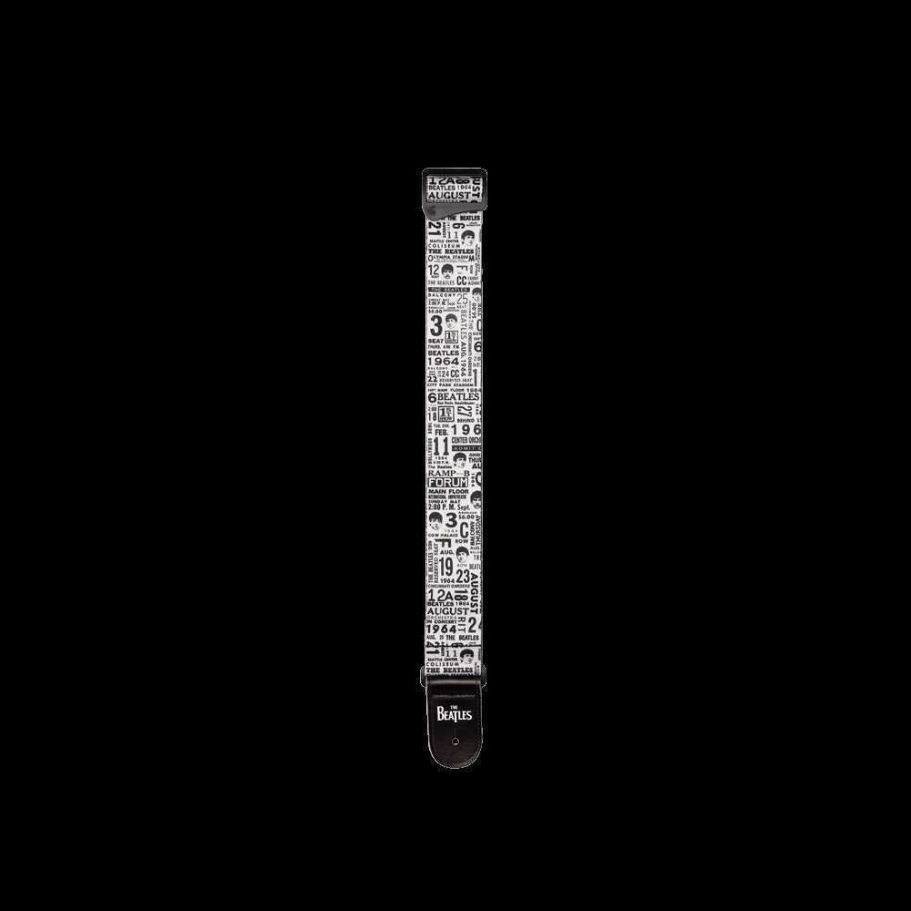 Beatles Guitar Strap, 1964 US Tour Ticket Stubs