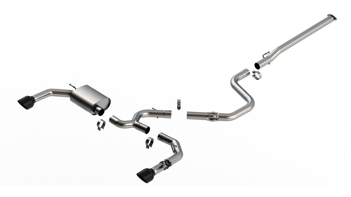 Borla Cat-Back Exhaust System - Black Chrome Tips | 2022-2023 Hyundai Elantra N (140925BC)