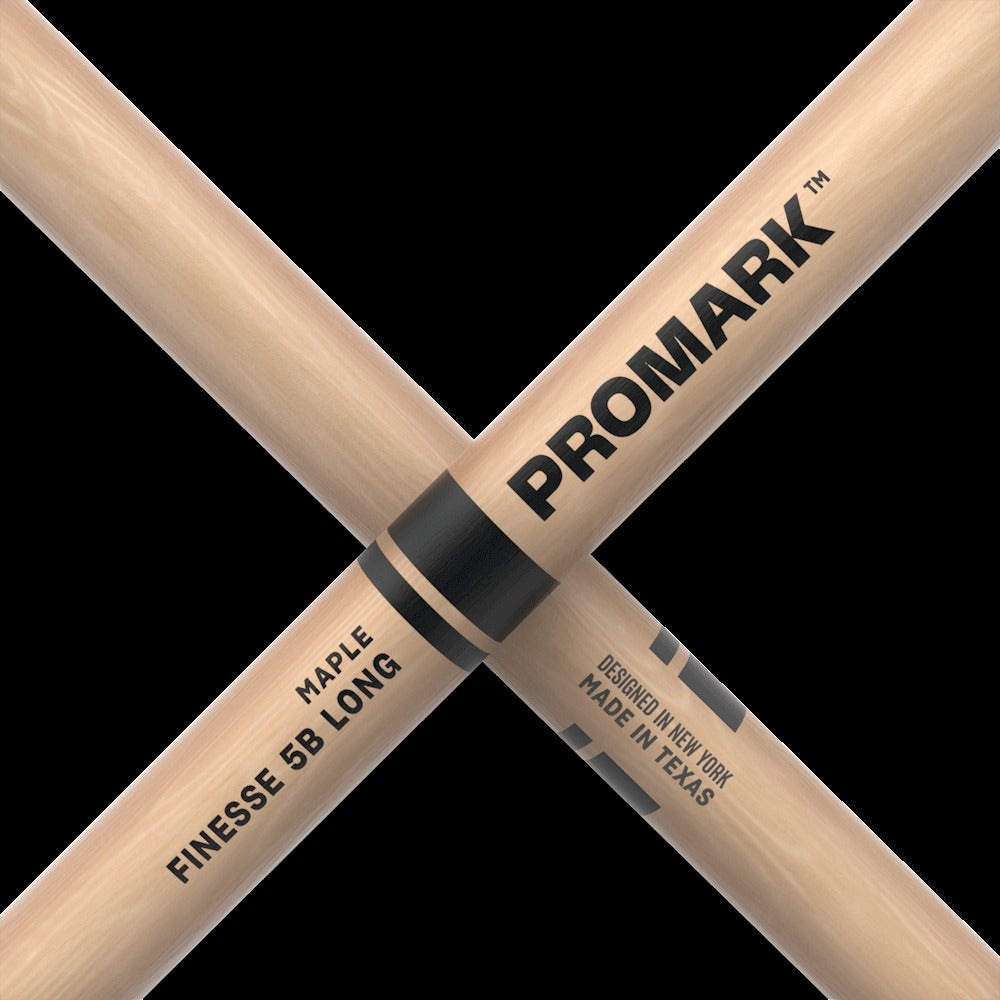 Finesse 5B Long Maple Drumstick, Small Round Wood Tip