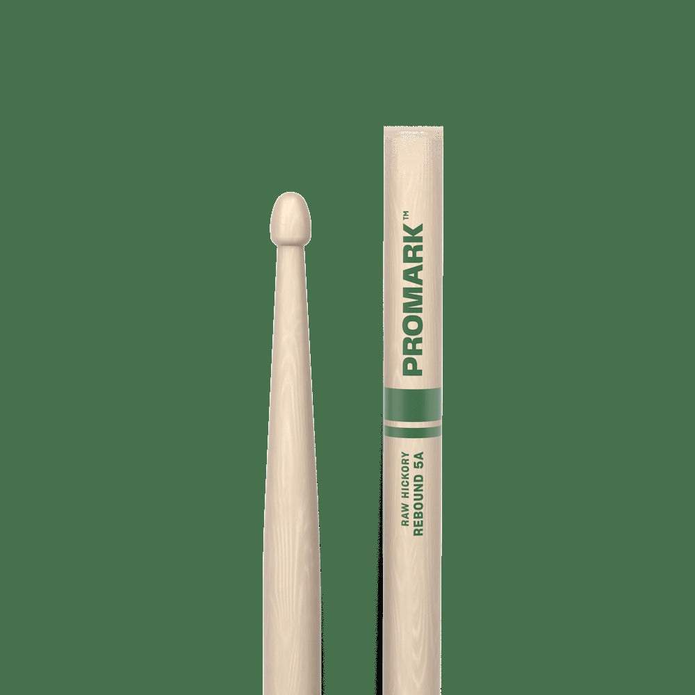 Rebound 5A Raw Hickory Drumstick, Acorn Wood Tip