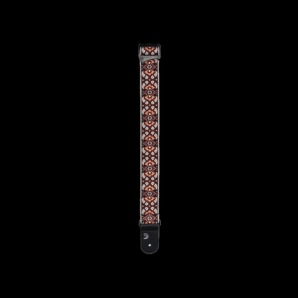 Eco Woven Guitar Strap, Red & Orange