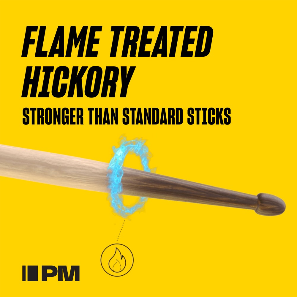 Rebound 7A FireGrain Hickory Drumstick, Acorn Wood Tip