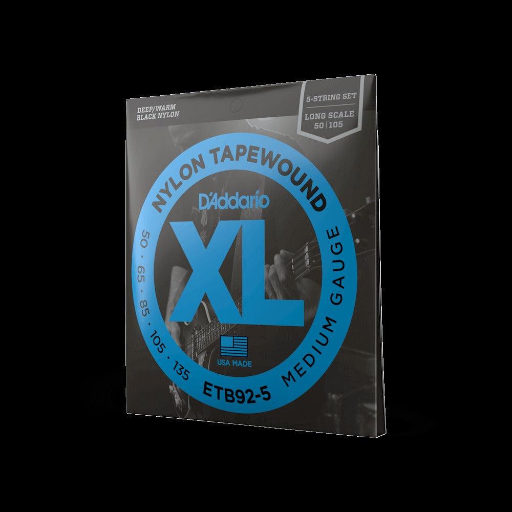 50-135 Medium 5-String, Long Scale, XL Nylon Tapewound Bass Strings
