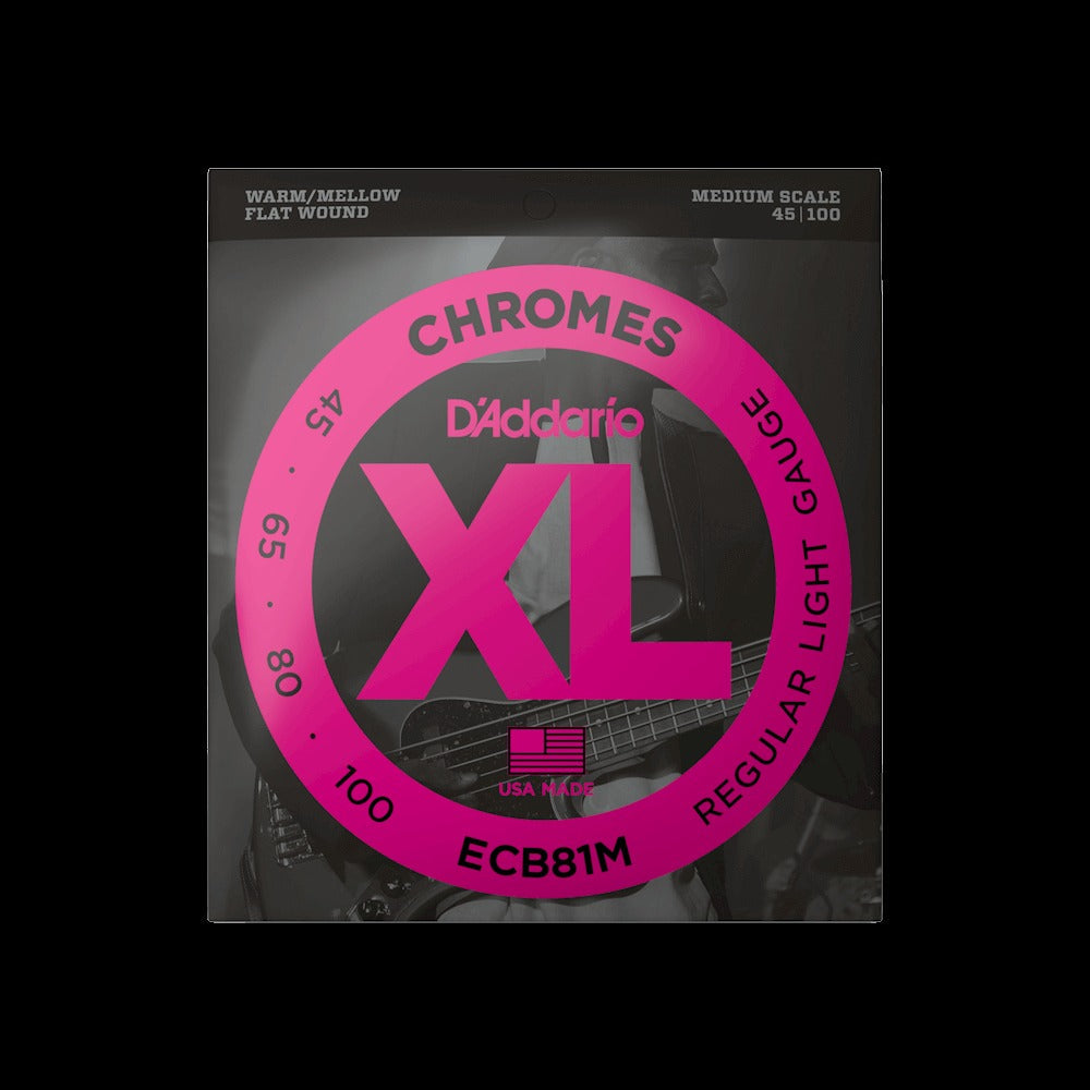 45-100 Regular Light, Medium Scale, XL Chromes Bass Strings