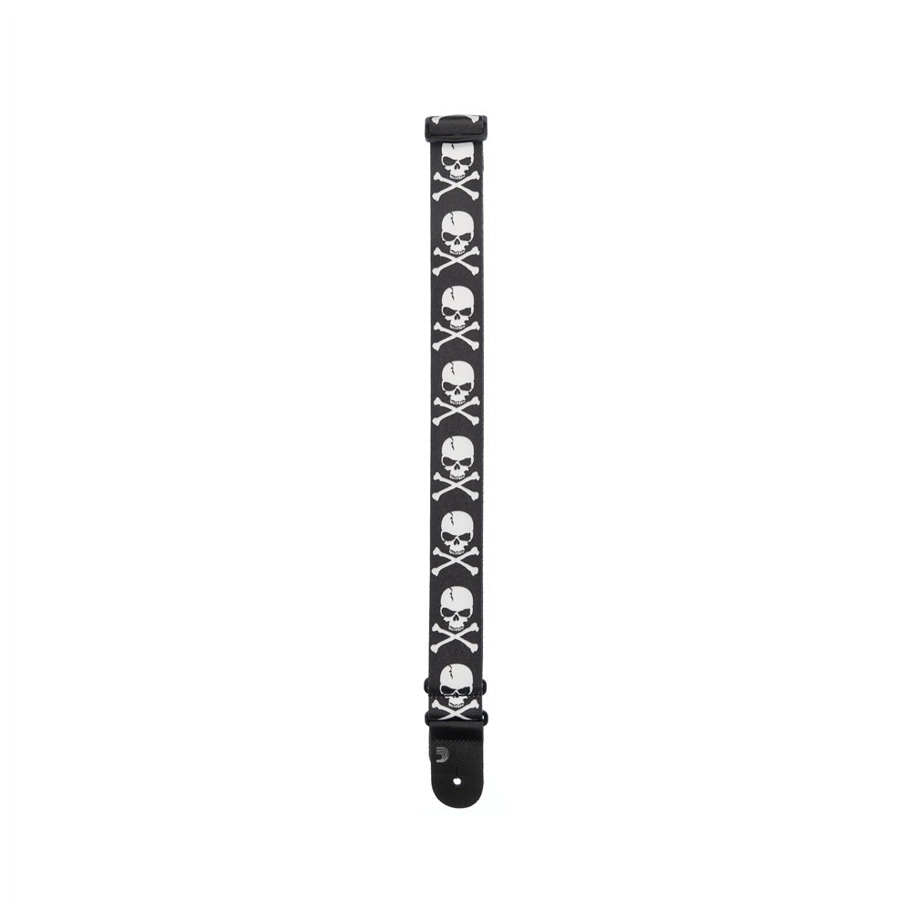Sublimation Guitar Strap, Printed Skull and Cross Bone