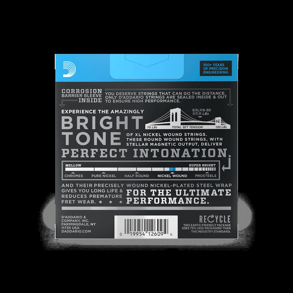 11-49 Medium, XL Nickel Electric Guitar Strings