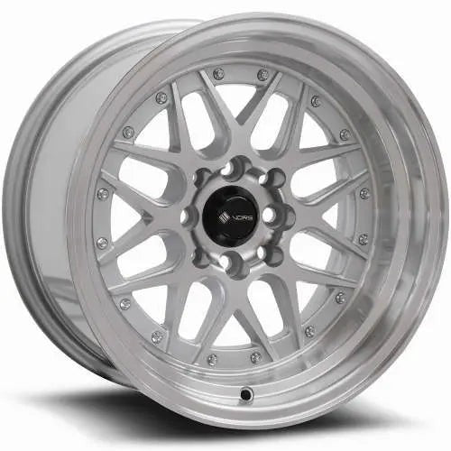 Vors Wheels VR7 Silver w/ Machined Lip 15x7 | 4x100/4x114.3 (VR0715708H35S)