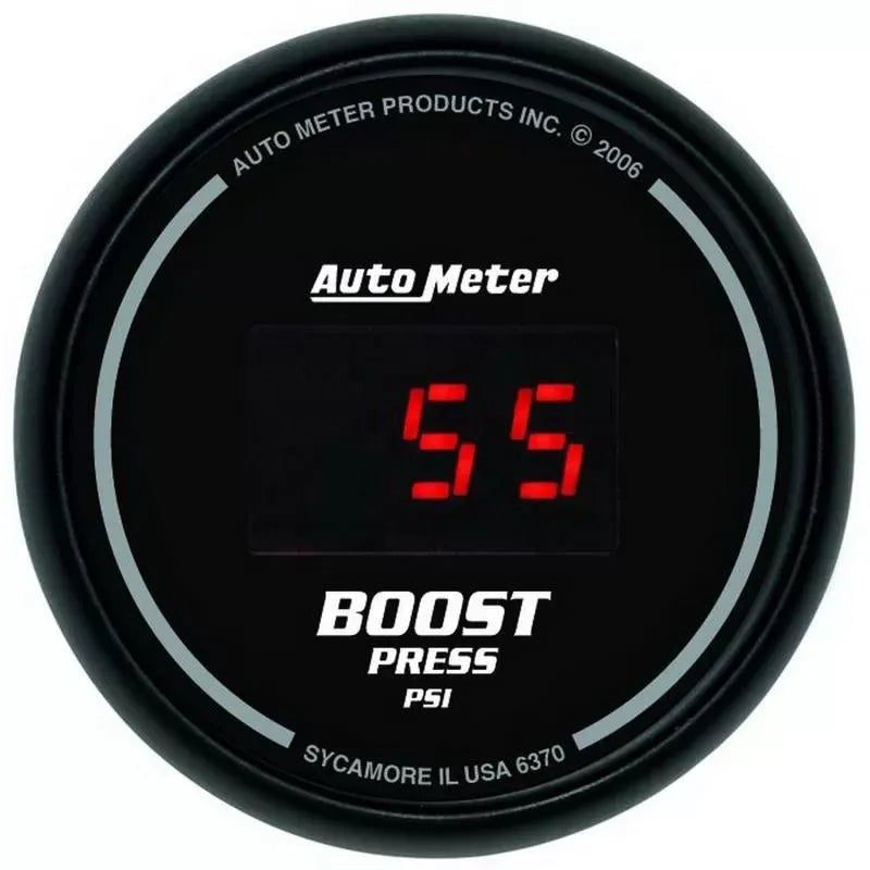 Autometer 2-1/16" 0-60 PSI Boost Gauge SPORT-COMP Digital | Universal (6370)