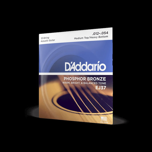 12-54 Medium Top/Heavy Bottom 12-String, Phosphor Bronze Acoustic Guitar Strings
