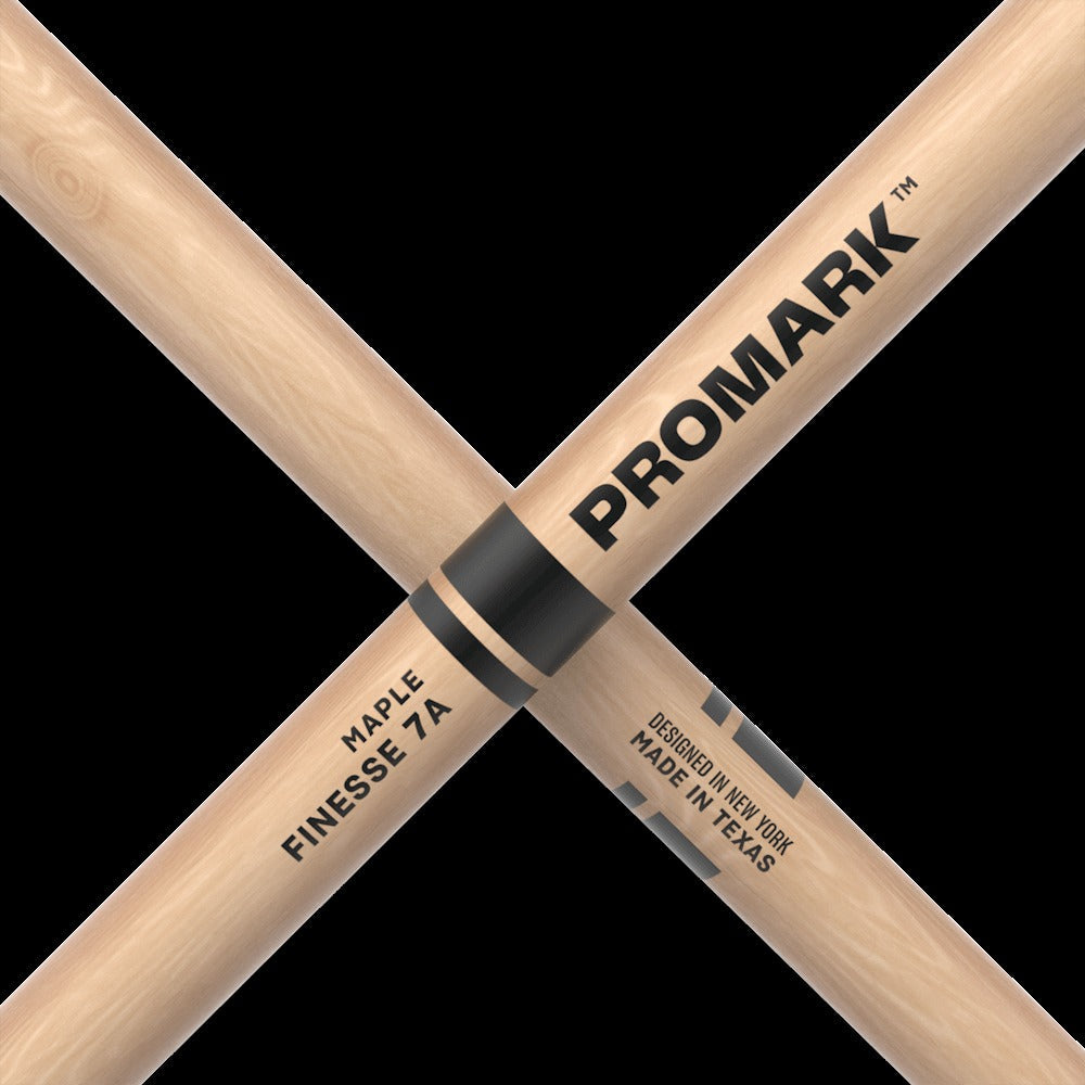 Finesse 7A Maple Drumstick, Small Round Wood Tip