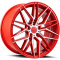 Versus Racing VS1121 Gloss Red w/Machined Spoke Faces 17x7.5 | 5x114.3 (VS112117755114+40RMF)