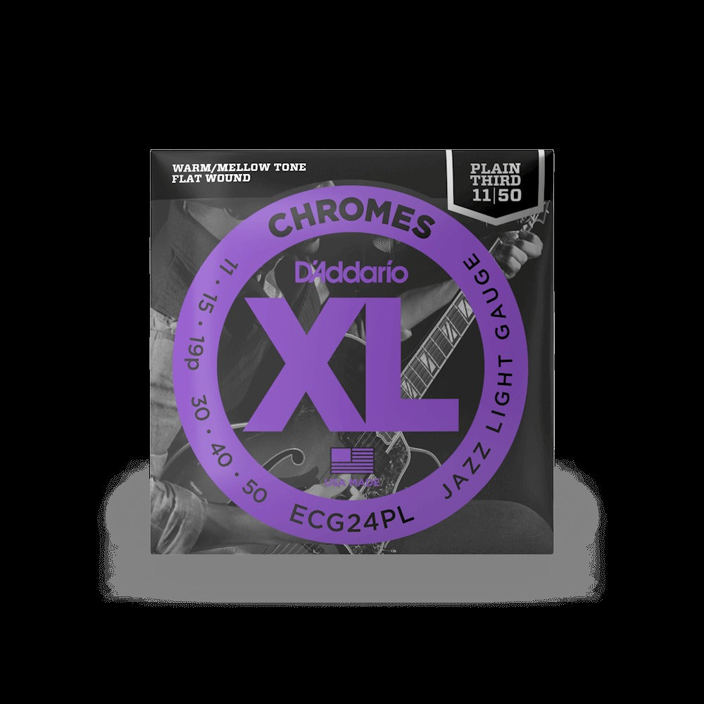 11-50 Jazz Light, Plain Third, XL Chromes Electric Guitar Strings
