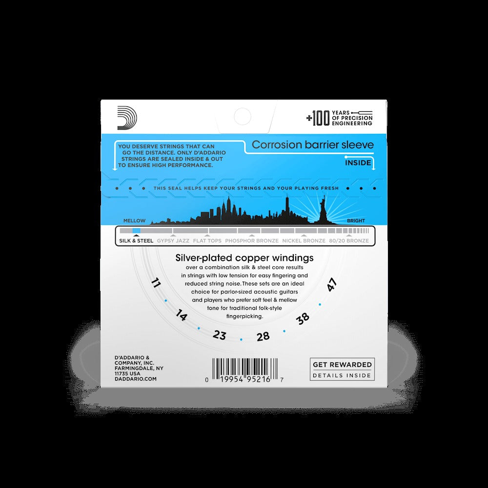 11-47 Light, Silk & Steel Acoustic Guitar Strings