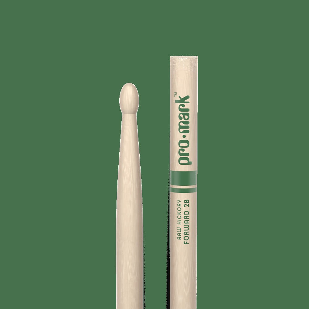 Classic Forward 2B Raw Hickory Drumstick, Oval Wood Tip