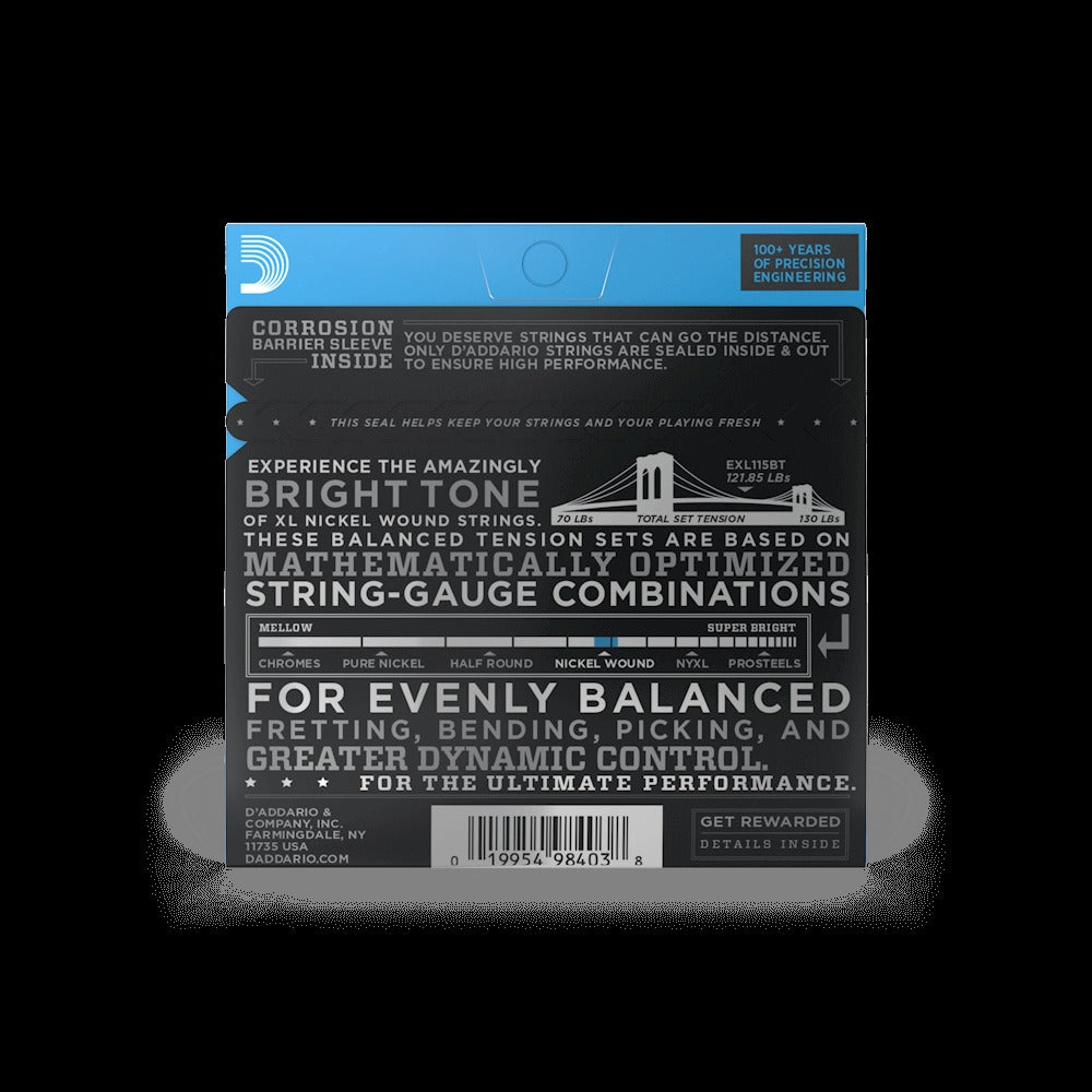 11-50 Medium Balanced Tension, XL Nickel Electric Guitar Strings