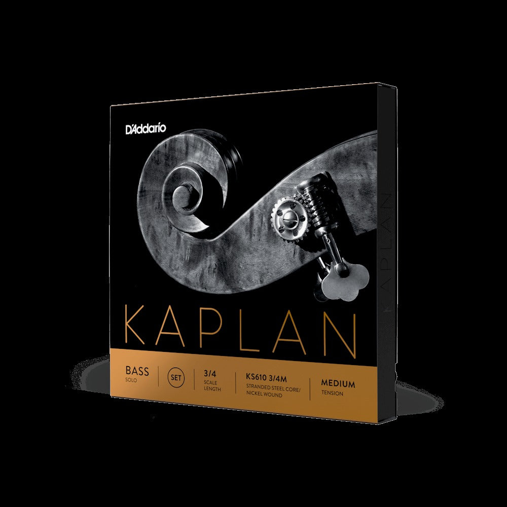Kaplan Solo Bass String Set, 3/4 Scale, Medium Tension