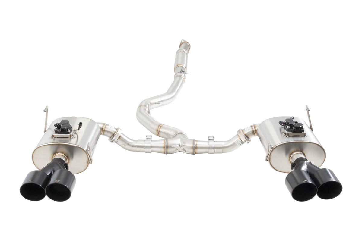 XForce Varex Valved Cat-Back Exhaust System w/ Black tips | 2011-2018 Subaru WRX Sedan & 2011-2021 Subaru STI Sedan (ESSWRX14VKBK)