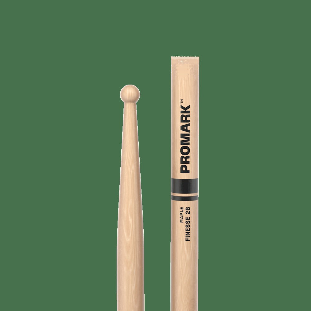 Finesse 2B Maple Drumstick, Small Round Wood Tip